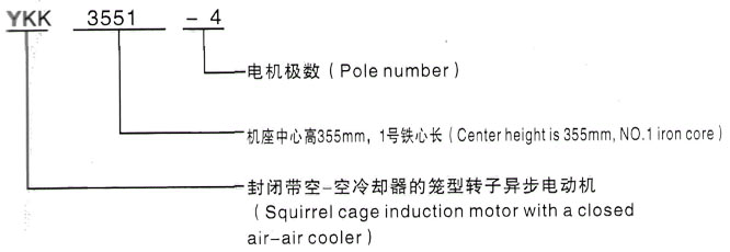 YKK系列(H355-1000)高压YKK5601-8/630KW三相异步电机西安泰富西玛电机型号说明